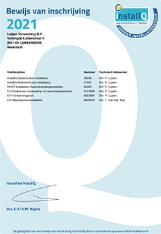 InstallQ Luijten Verwarming B.V.