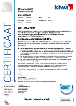 BRL 6000-21/00 certificering