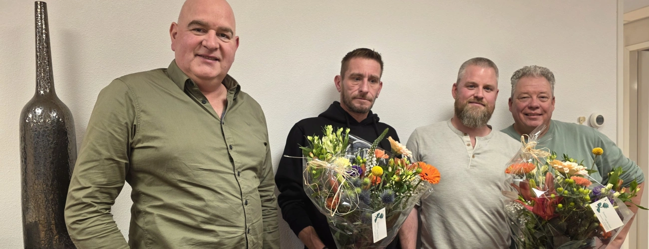 Gerben van Loon en Jeroen de Vries, 30 en 20 jaar in dienst bij Luijten ‘Dit soort jongens zijn de basis van het bedrijf’